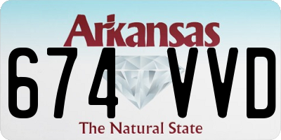 AR license plate 674VVD