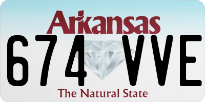 AR license plate 674VVE