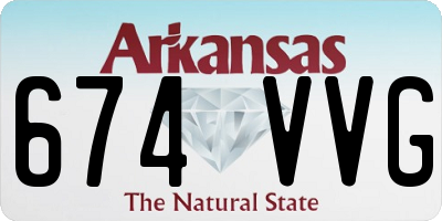 AR license plate 674VVG