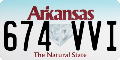 AR license plate 674VVI