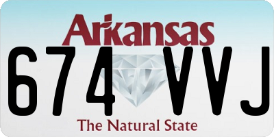 AR license plate 674VVJ