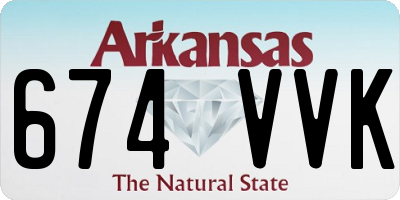 AR license plate 674VVK