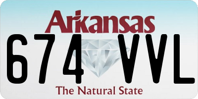 AR license plate 674VVL