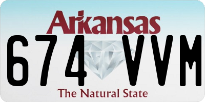 AR license plate 674VVM