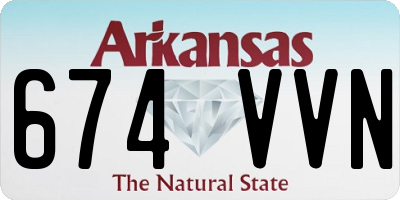 AR license plate 674VVN