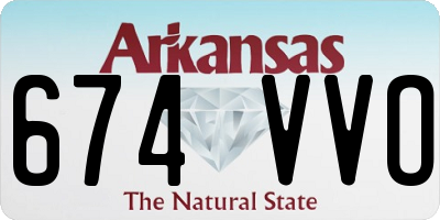 AR license plate 674VVO