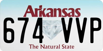 AR license plate 674VVP