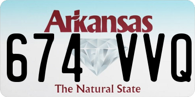 AR license plate 674VVQ