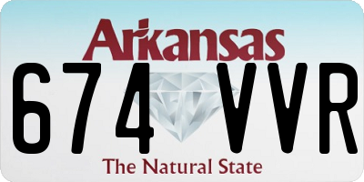 AR license plate 674VVR