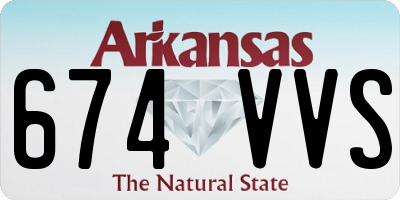 AR license plate 674VVS