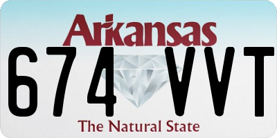 AR license plate 674VVT