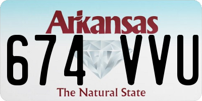 AR license plate 674VVU
