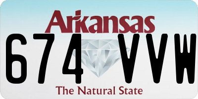 AR license plate 674VVW
