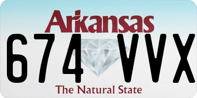AR license plate 674VVX