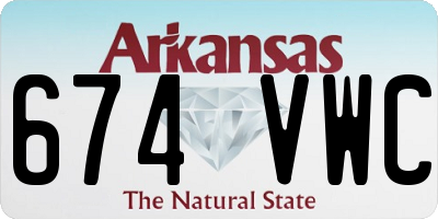 AR license plate 674VWC
