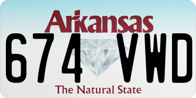 AR license plate 674VWD