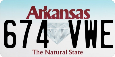 AR license plate 674VWE