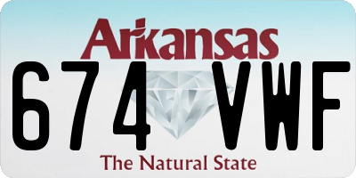 AR license plate 674VWF