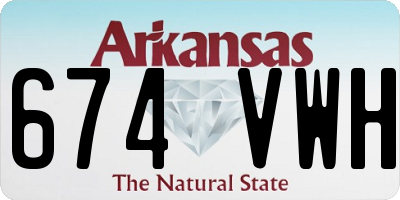 AR license plate 674VWH