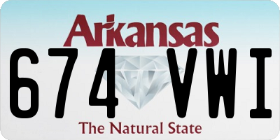 AR license plate 674VWI
