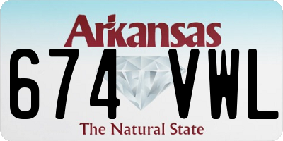 AR license plate 674VWL