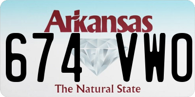 AR license plate 674VWO