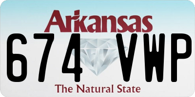 AR license plate 674VWP