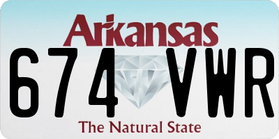 AR license plate 674VWR