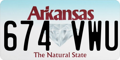 AR license plate 674VWU