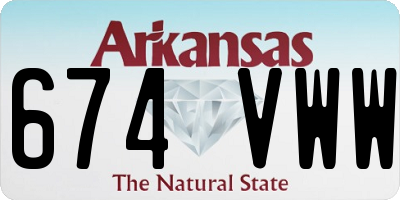 AR license plate 674VWW