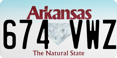 AR license plate 674VWZ