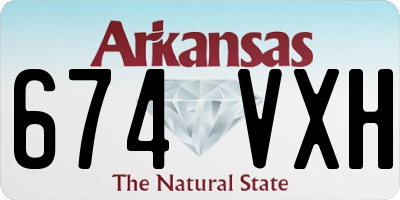AR license plate 674VXH