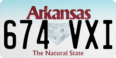 AR license plate 674VXI