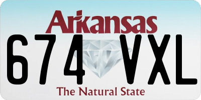 AR license plate 674VXL