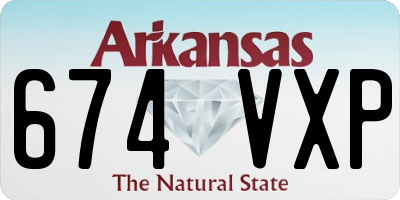 AR license plate 674VXP