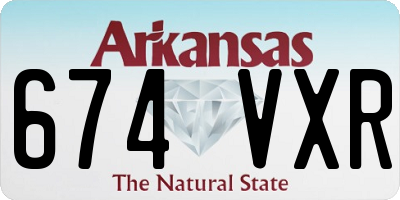 AR license plate 674VXR