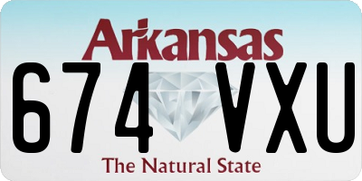 AR license plate 674VXU