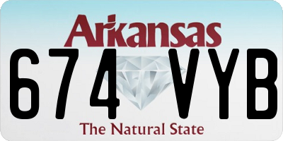 AR license plate 674VYB