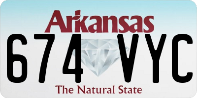 AR license plate 674VYC