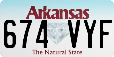 AR license plate 674VYF