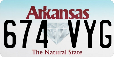 AR license plate 674VYG