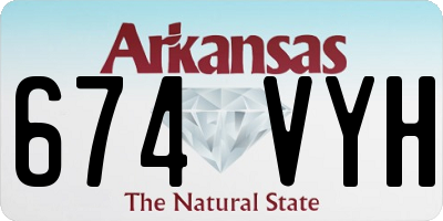 AR license plate 674VYH