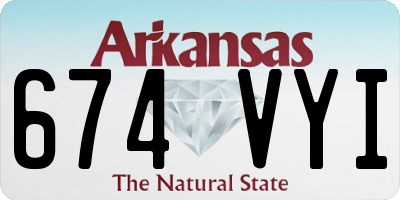 AR license plate 674VYI