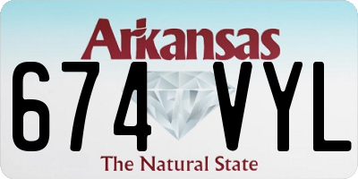 AR license plate 674VYL