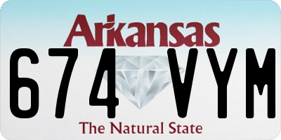AR license plate 674VYM
