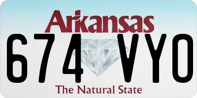 AR license plate 674VYO