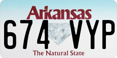 AR license plate 674VYP