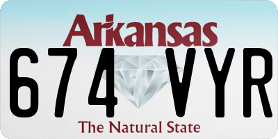AR license plate 674VYR