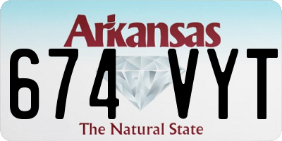 AR license plate 674VYT