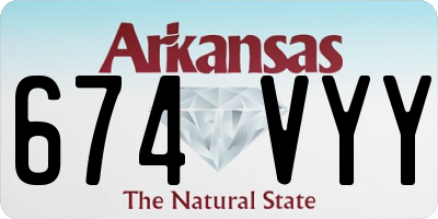 AR license plate 674VYY